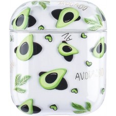 Hülle AirPods 1 / 2 - Durchsichtiger Kunststoff Avocados