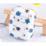 Coque AirPods 1 / 2 - Plastique transparent fleurs bleues