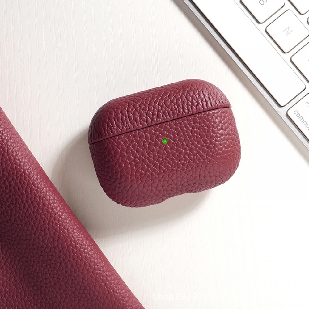 AirPods 3 Case Hülle - Schock absorbierend luxus case Echtleder - Bordeaux