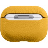 Coque AirPods Pro - Étui de luxe absorbant les chocs en cuir véritable - Jaune