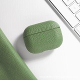 AirPods Pro Case Hülle - Schock absorbierend luxus case Echtleder - Dunkelgrün