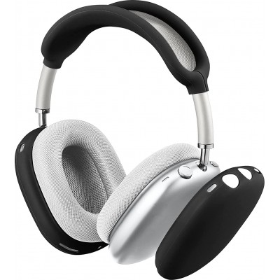 Coque AirPods Max - Silicone souple flexible avec bandeau - Noir