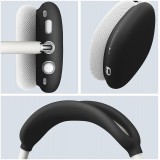 Coque AirPods Max - Silicone souple flexible avec bandeau - Noir