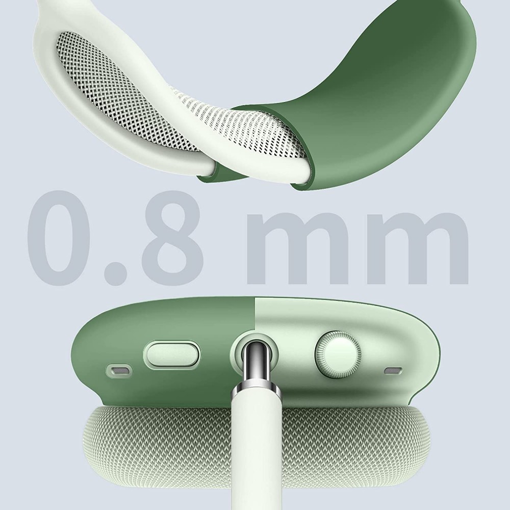 Coque AirPods Max - Silicone souple flexible avec bandeau - Vert