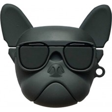 Coque AirPods 1 / 2 - Bulldog lunette de soleil - Noir