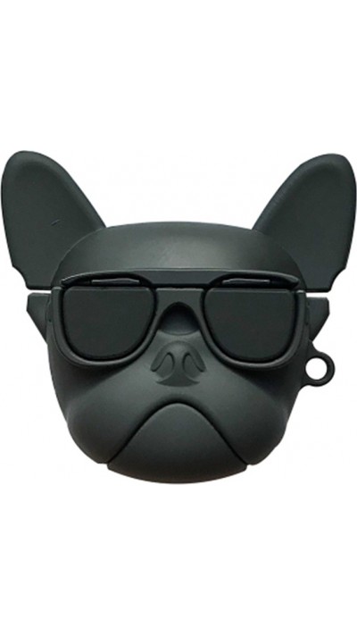 Coque AirPods 1 / 2 - Bulldog lunette de soleil - Noir