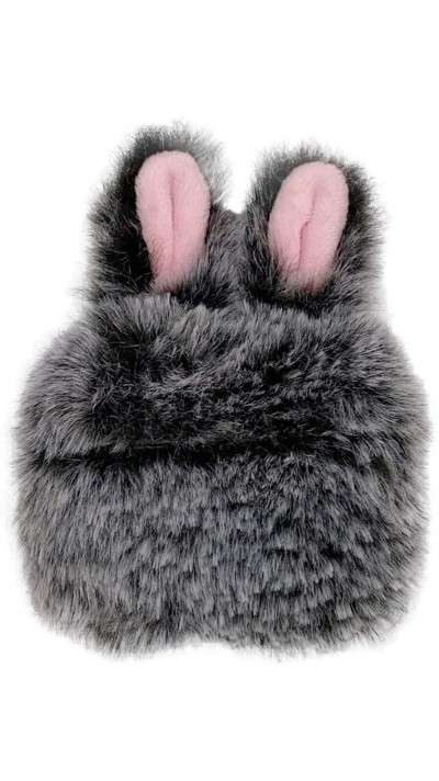 Coque AirPods Pro - Fluffy lapin  - Gris