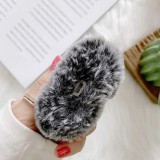 Coque AirPods Pro - Fluffy lapin  - Gris