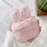 Coque AirPods Pro - Fluffy lapin  - Rose