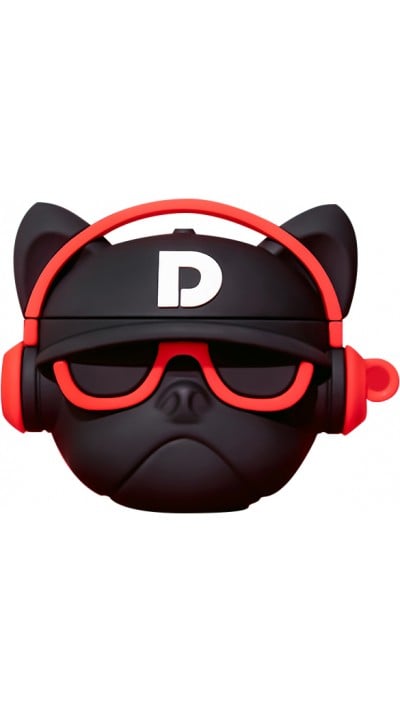 Coque AirPods Pro - Hip-hop Bulldog lunette de soleil écouteur - Rouge