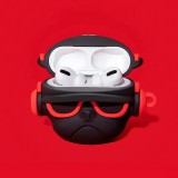 AirPods 1 / 2 Case Hülle - Hip-Hop-Bulldoggen-Sonnenbrille Headset - Rot