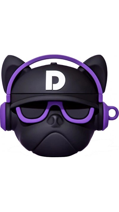 Coque AirPods Pro - Hip-hop Bulldog lunette de soleil écouteur - Violet