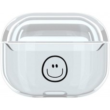 Coque AirPods Pro - Plastique transparent Black Smiley