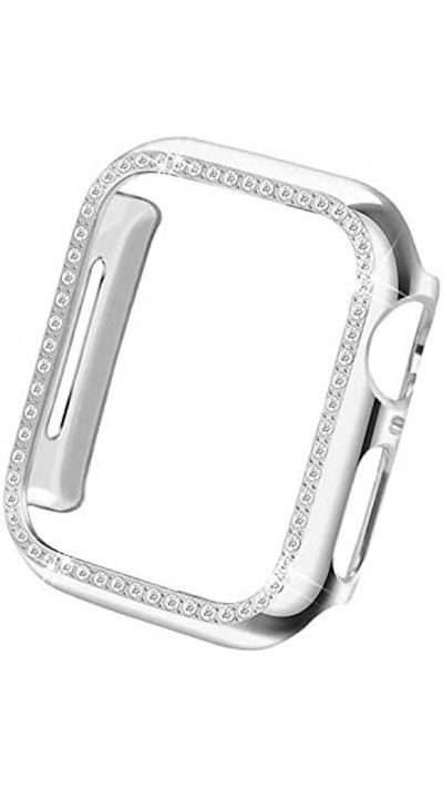 Hülle Apple Watch 38mm - Strass - Silber