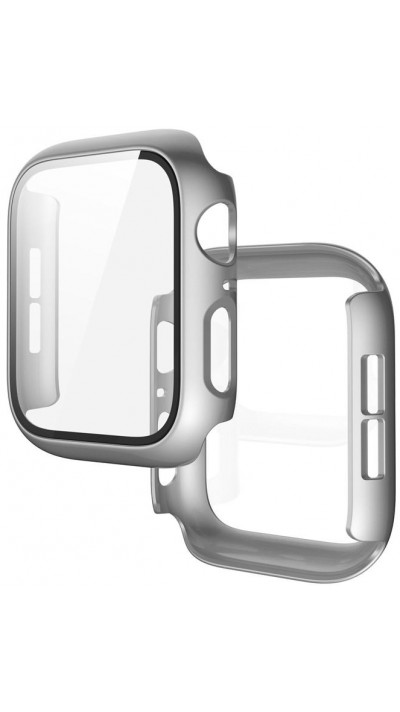 Apple Watch 41 mm Case Hülle - Full Protect mit Schutzglas - Silber