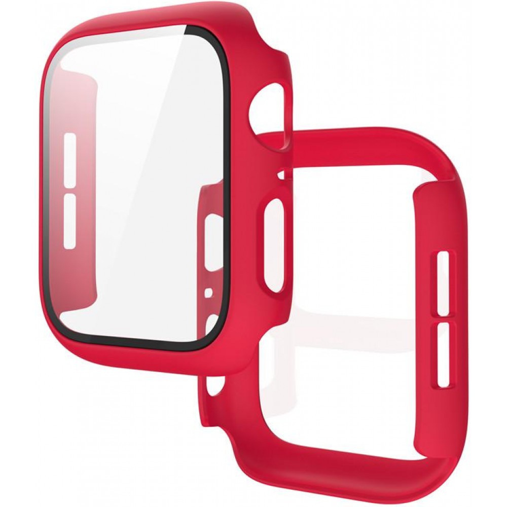 Apple Watch 45 mm Case Hülle - Full P- Rotect mit Schutzglas - Rot