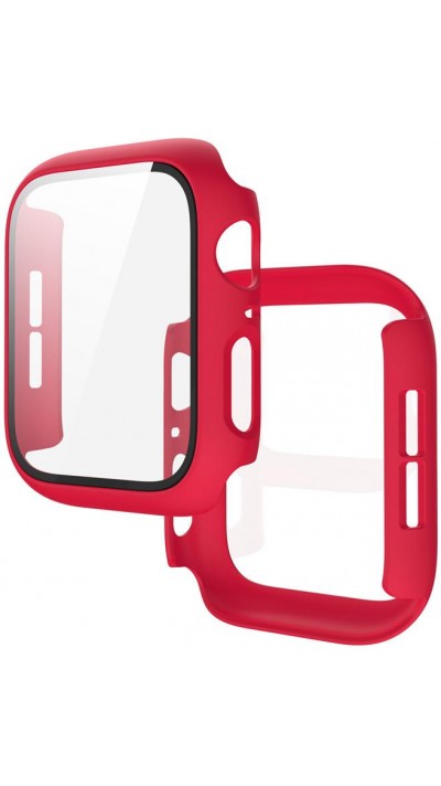 Coque Apple Watch 45 mm - Full Protect avec vitre de protection - Rouge