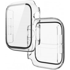 Apple Watch 41 mm Case Hülle - Full Protect mit Schutzglas - Transparent