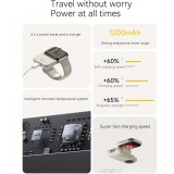 Apple Watch 44/45 mm Case Hülle - Power Bank Hülle kabelloses Laden mit Magnet (USB-C) Nutzung während des Ladevorgangs - Dunkelblau