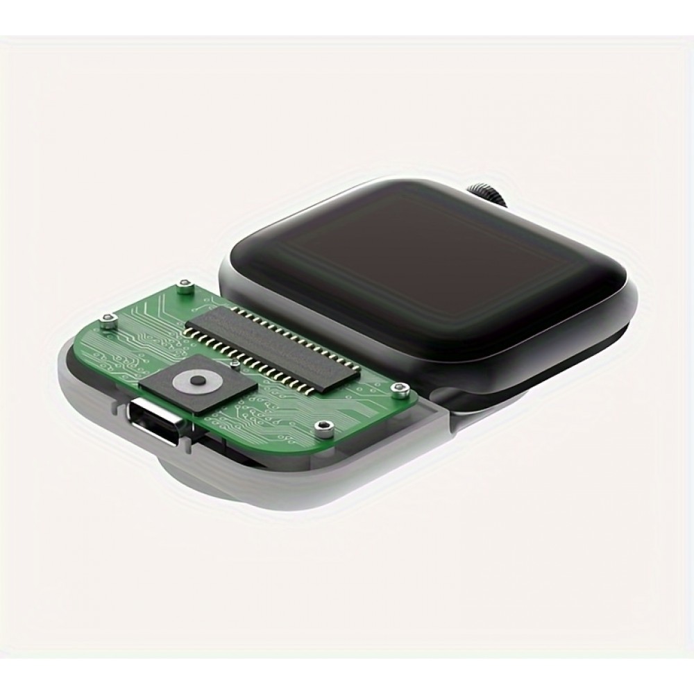 Apple Watch 44/45 mm Case Hülle - Power Bank Hülle kabelloses Laden mit Magnet (USB-C) Nutzung während des Ladevorgangs - Dunkelblau
