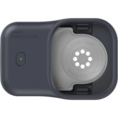 Apple Watch 49 mm Case Hülle - Power Bank Hülle kabelloses Laden mit Magnet (USB-C) Nutzung während des Ladevorgangs - Dunkelblau