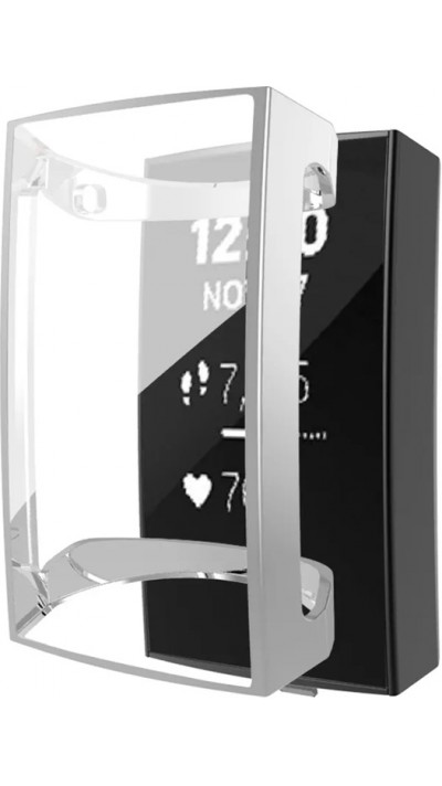 Coque Fitbit Charge 3 / 4 - Ultra-slim case avec vitre de protection - Argent