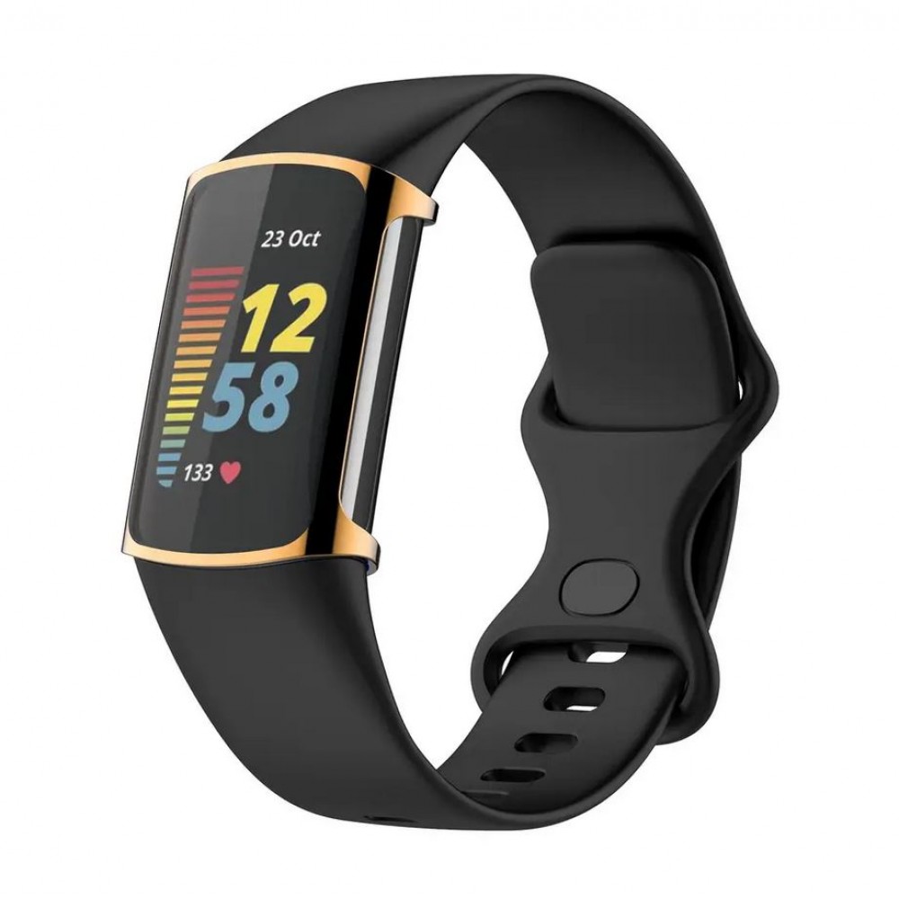 Fitbit Charge 5 / 6 Case Hülle - Cover ultra-slim mit Schutzglas - Gold