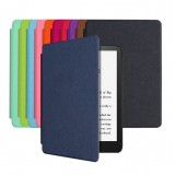 Coque Kindle Paperwhite 1 / 2 / 3 - Cuir synthétique hard-shell ultra fin et léger - Bleu foncé