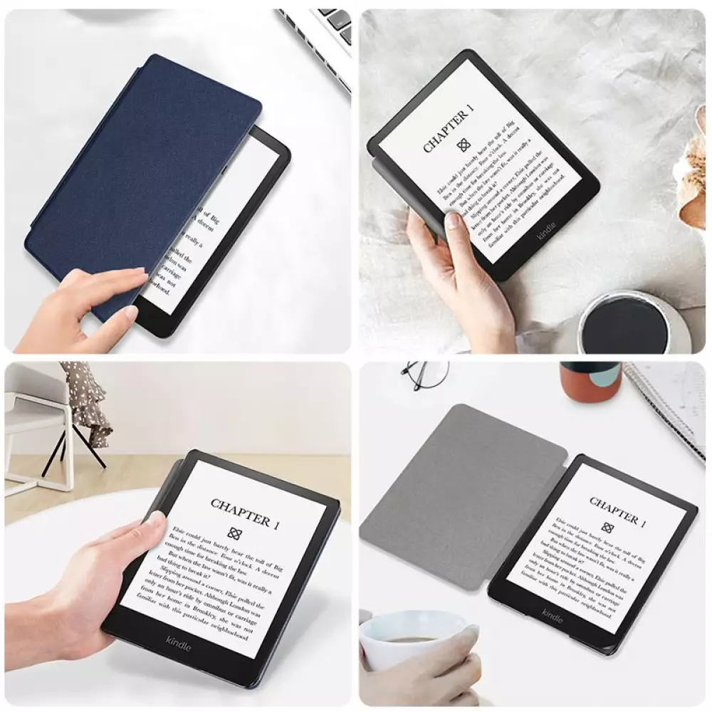 Kindle Paperwhite 1 / 2 / 3 Case Hülle - Ultra dünn & leicht Kunstleder hard-shell - Schwarz