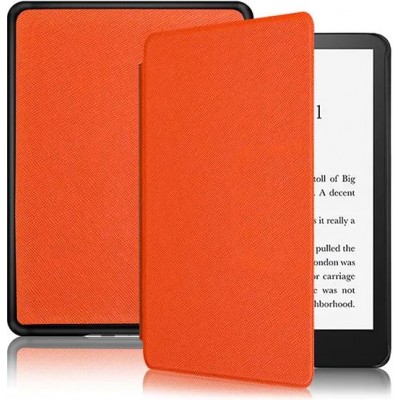 Coque Kindle Paperwhite 1 / 2 / 3 - Cuir synthétique hard-shell ultra fin et léger - Orange
