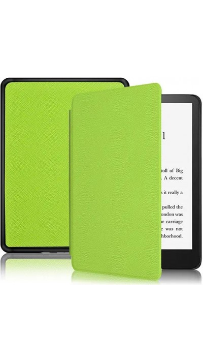 Coque Kindle Paperwhite 1 / 2 / 3 - Cuir synthétique hard-shell ultra fin et léger - Vert