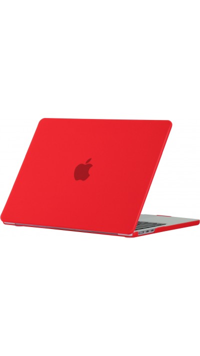 Coque MacBook Pro 14" (2021, 2023) - Hardshell Housse de protection ultra-fin deux pièces semi-transparent - Rouge
