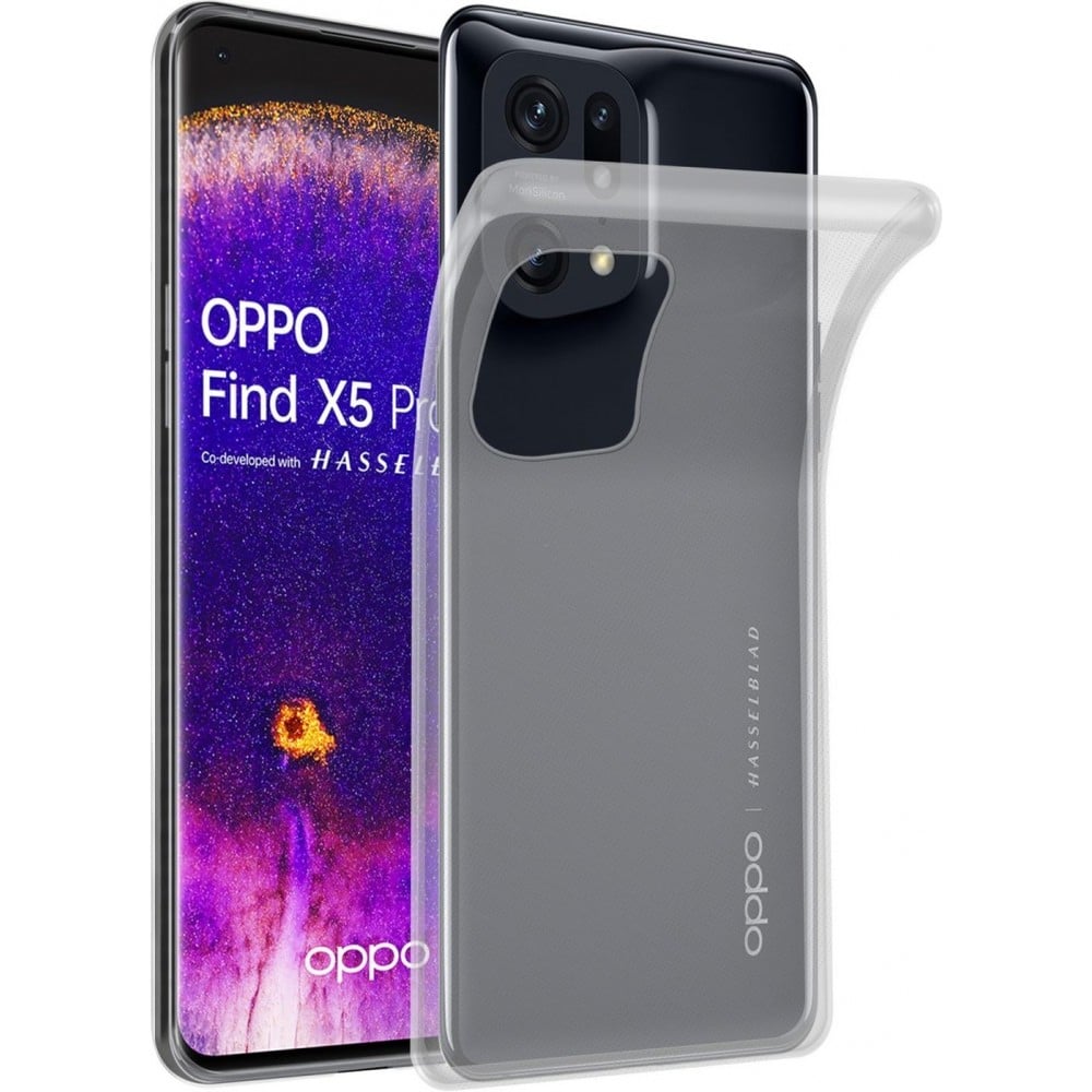 Hülle OPPO Find X5 Pro - Gummi Transparent Silikon Gel Simple Super Clear flexibel