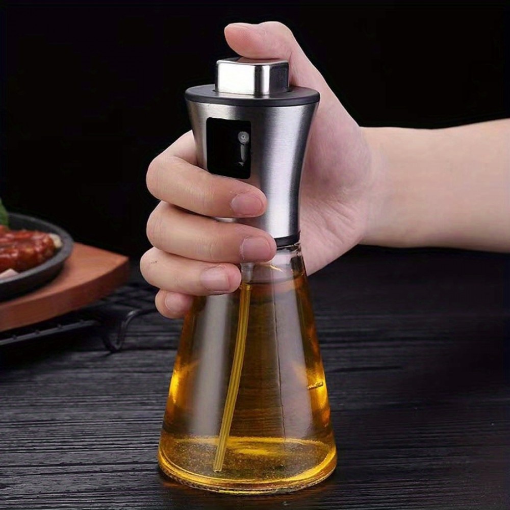 Edelstahl- und Glas-Sprühflasche für Küchenöl und Grill