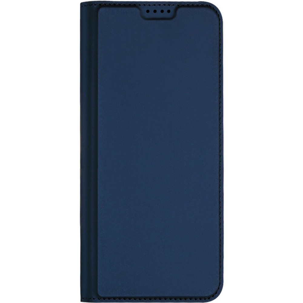 Galaxy A14 5G Case Hülle - Soft-Touch-Flip mit Magnetklappe und integriertem Kartenhalter - Blau