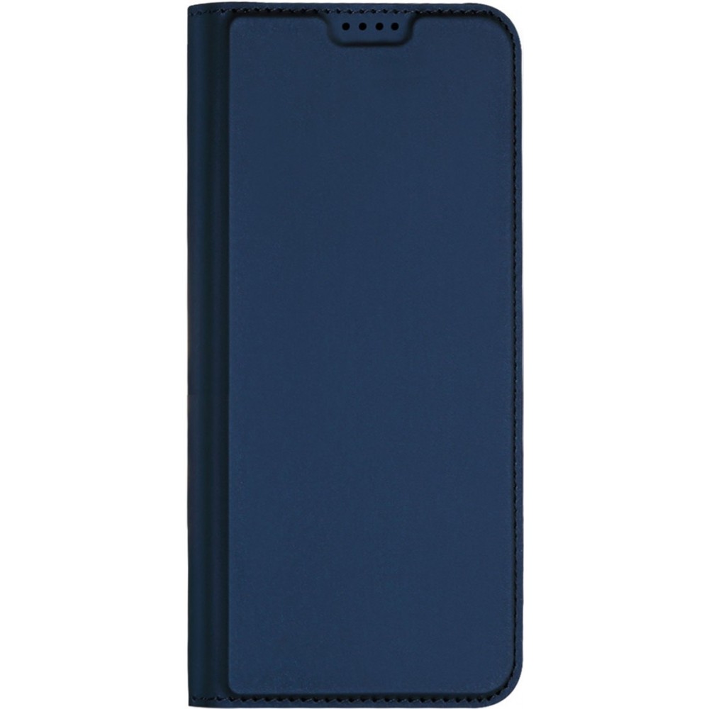 Galaxy A14 5G Case Hülle - Soft-Touch-Flip mit Magnetklappe und integriertem Kartenhalter - Blau