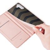 Galaxy A14 5G Case Hülle - Soft-Touch-Flip mit Magnetklappe und integriertem Kartenhalter - Rosa gold