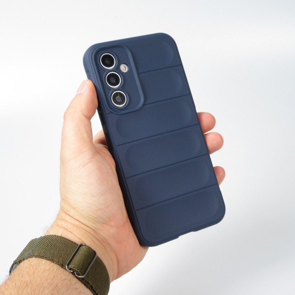 Coque Samsung Galaxy A54 5G - Silicone renforcé avec double couche de protection - Bleu foncé