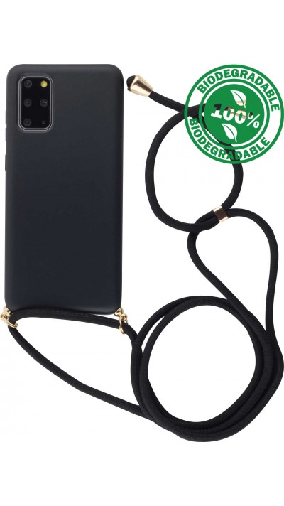 Coque Samsung Galaxy S20+ - Bio Eco-Friendly nature avec cordon collier - Noir