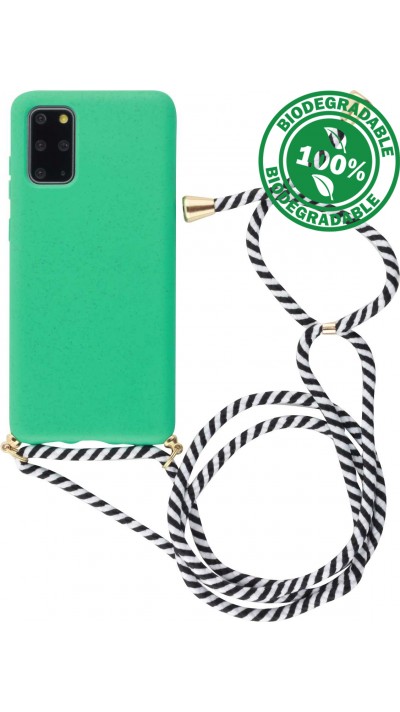 Coque Samsung Galaxy S20+ - Bio Eco-Friendly nature avec cordon collier - Turquoise