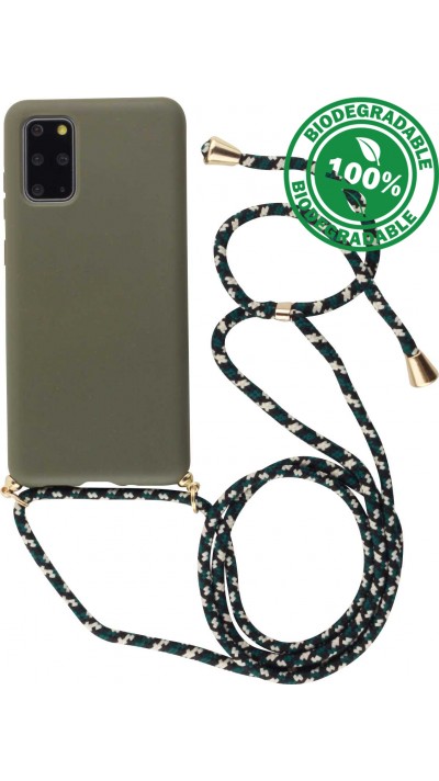 Hülle Samsung Galaxy S20 - Bio Eco-Friendly Vegan mit Handykette Necklace - Dunkelgrün