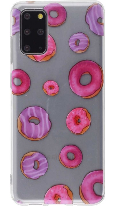 Coque Samsung Galaxy S20+ - Clear Donuts - Rose