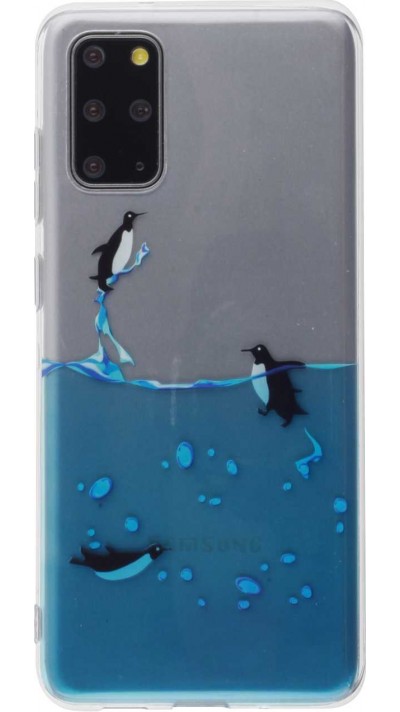 Coque Samsung Galaxy S20 - Clear Logo Pingouins