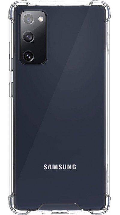 Coque Samsung Galaxy S20 FE - Bumper Glass Hybrid TPU silicone anti-choc - Transparent
