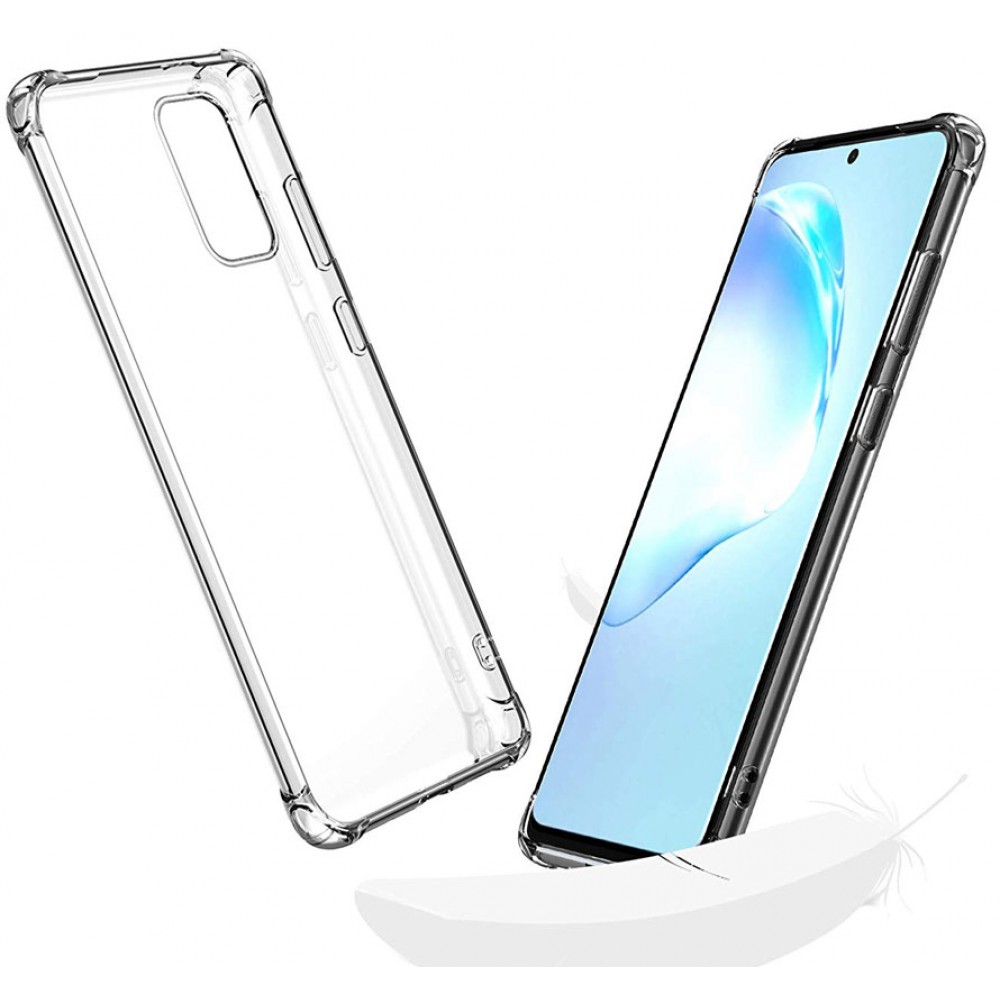 Hülle Samsung Galaxy S20+ - Gummi Transparent Gel Bumper mit extra Schutz für Ecken Antischock