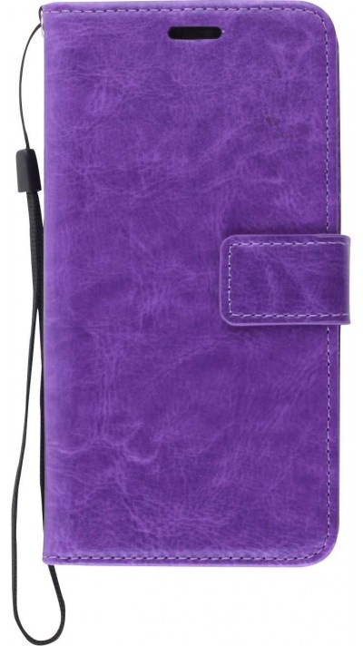 Coque Samsung Galaxy S23+ - Premium Flip cuir lisse porte-cartes - Violet