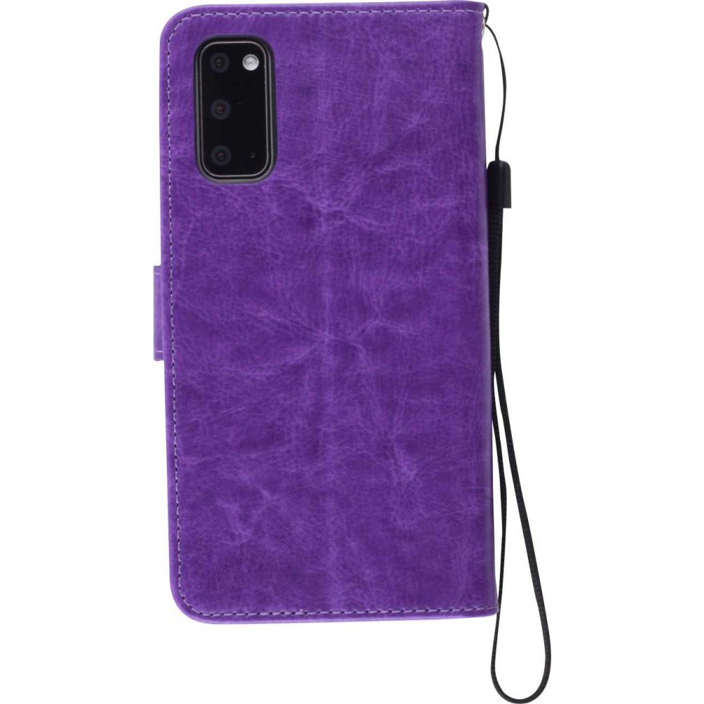 Coque Samsung Galaxy S21+ 5G - Premium Flip cuir lisse porte-cartes - Violet
