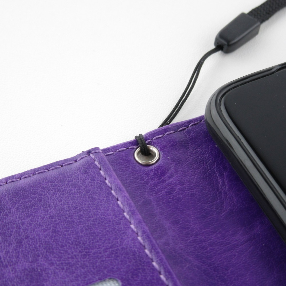 Hülle Samsung Galaxy A14 - Premium Flip Leder Tasche - Violett