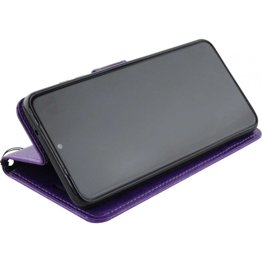 Hülle Samsung Galaxy A14 - Premium Flip Leder Tasche - Violett
