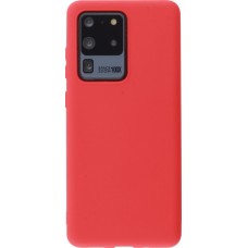 Hülle Samsung Galaxy S20 Ultra - Silicone Mat - Rot
